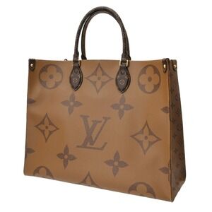 Louis Vuitton Brown Giant Tote Handbag the Go Monogram On Canvas